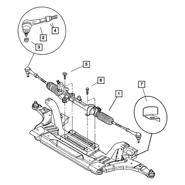 Mopar® 05272490AI Rack and Pinion Assembly