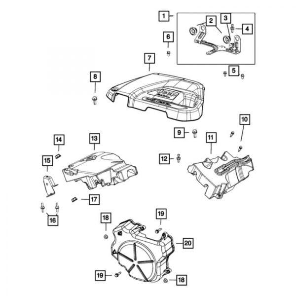 Mopar® 05281733AB Driver Side Fuel Rail Heat Shield