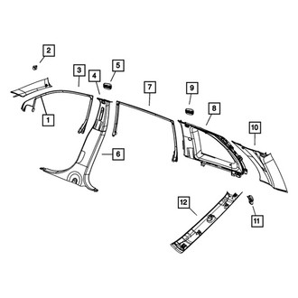 Jeep OE - Body B-Pillar Trim Panel Cap