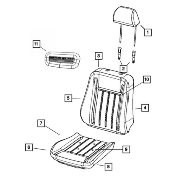 Mopar® - Headrest Sleeve