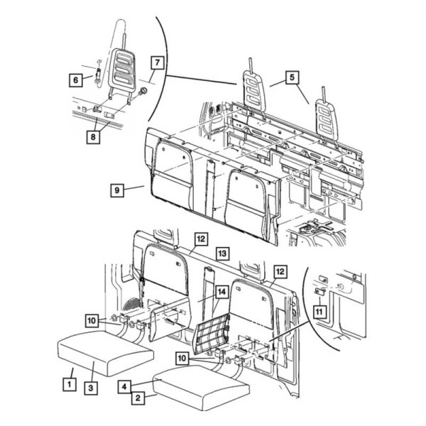 Mopar® - Rear Seat Back Pad