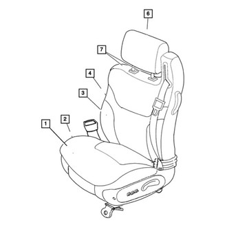 Chrysler OE - Front Right Seat Cover