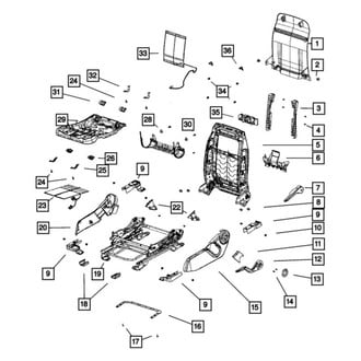 Jeep OE - Front Left Outer Seat Hinge Cover