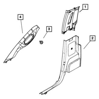 Mopar® - B Pillar Upper Trim Panel
