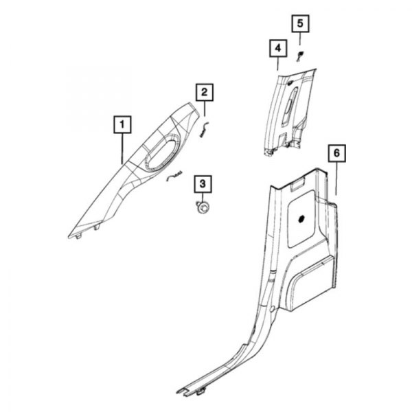 Mopar® - B Pillar Lower Trim Panel