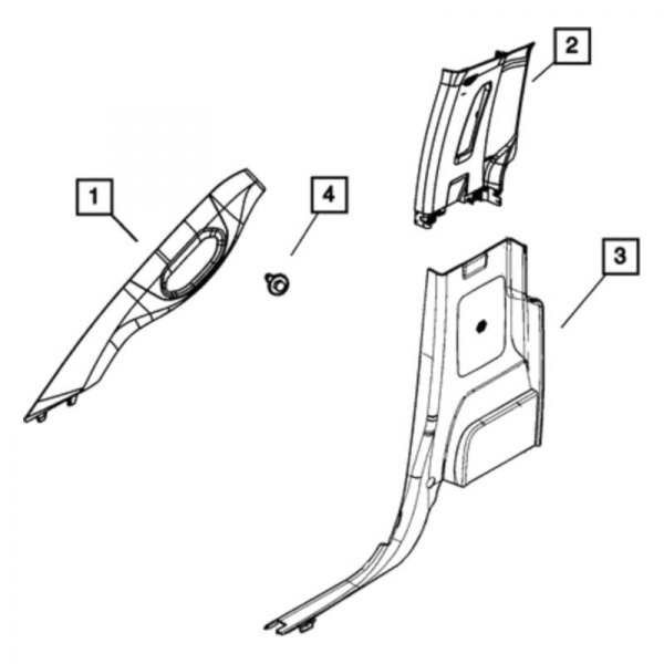 Mopar® - B Pillar Lower Trim Panel