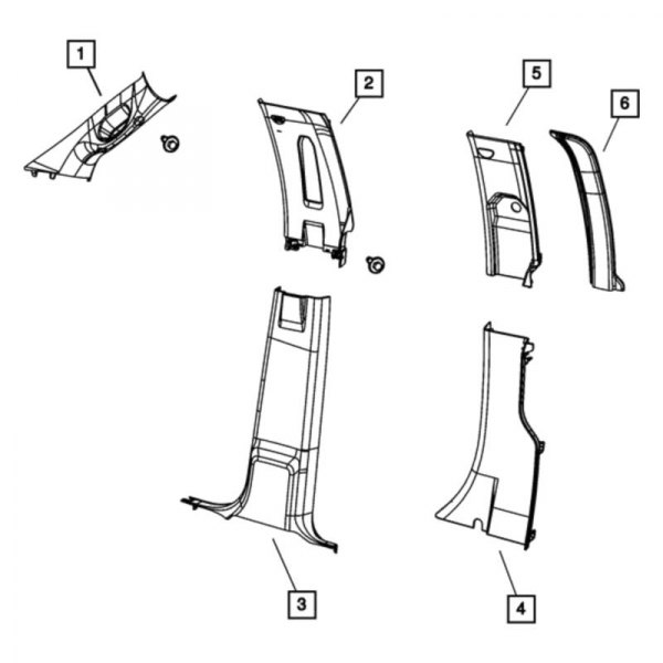 Mopar® - B Pillar Lower Trim Panel