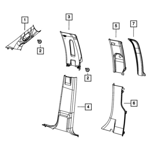 Mopar® - C Pillar Molding