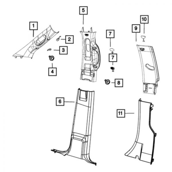 Mopar® - C Pillar Molding