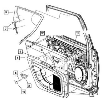 Dodge OE - Rear Left Door Window Molding