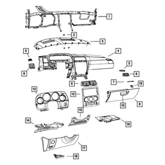 Dodge OE - Front Windshield Defroster Nozzle