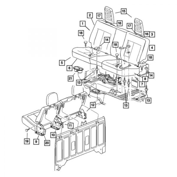 Mopar® - Rear Seat Cushion Cover