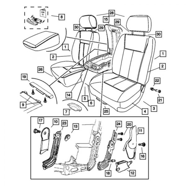 Mopar® - Front Seat Cushion Cover