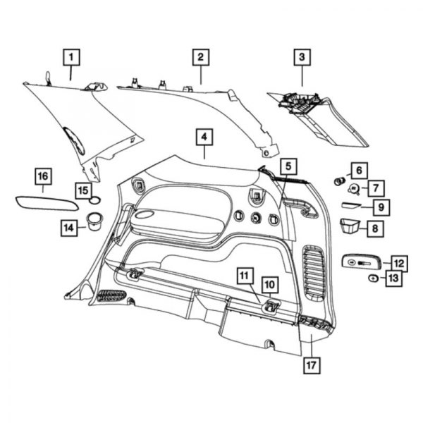 Mopar® - D Pillar Inner Panel