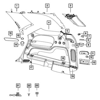 Dodge OE - Right Body D-Pillar Trim Panel