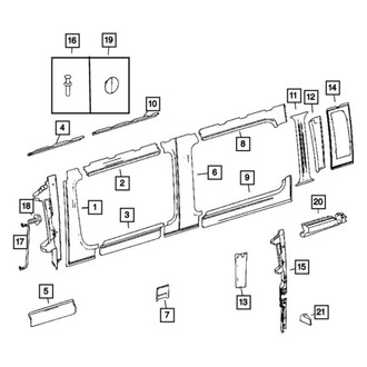 Dodge OE - Rear Right Upper Rearward Quarter Panel Reveal Molding