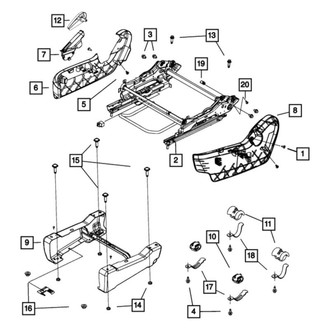 Mopar® - Passenger Side Right Outboard Shield Seat