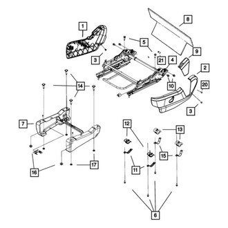 Dodge OE - Front Right Inner Seat Frame Trim Panel