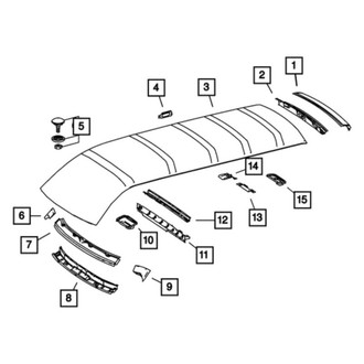 Dodge OE - Front Left Headliner Cap