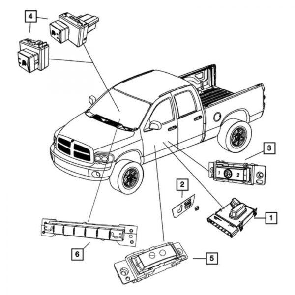 Mopar® - Power Seat Switch Bezel