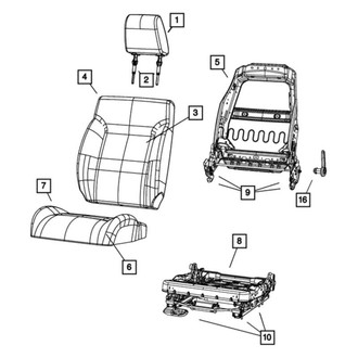 Mopar® 1NT421DVAA - Front Headrest
