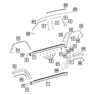 Mopar® - Wheel Flare Molding