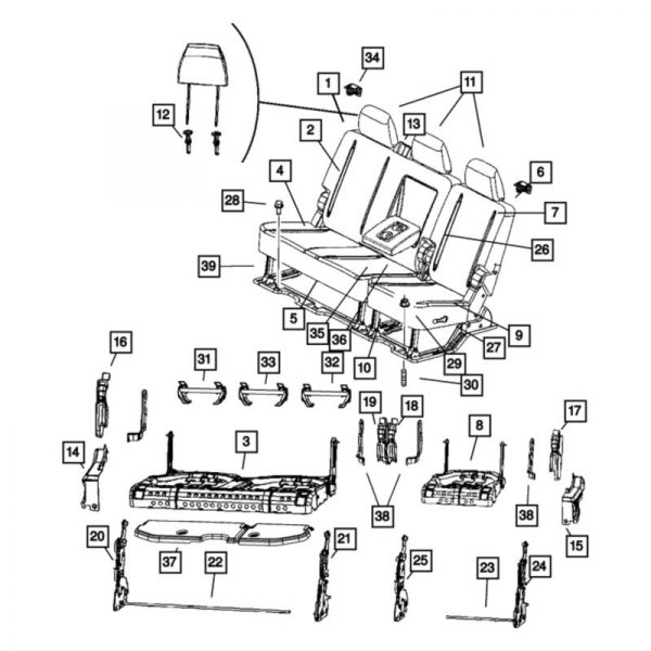 Mopar® - Armrest Cover