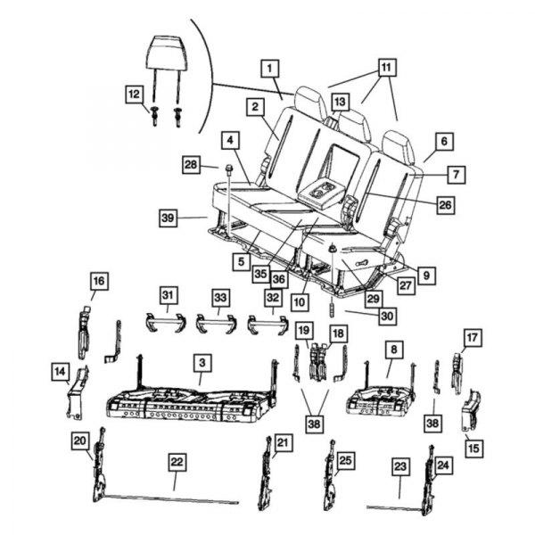 Mopar® - Armrest Cover