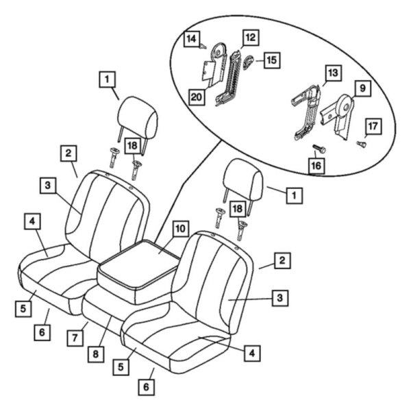 Mopar® - Headrest Sleeve