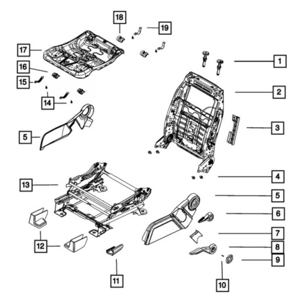 Mopar® - Seat Lift Handle