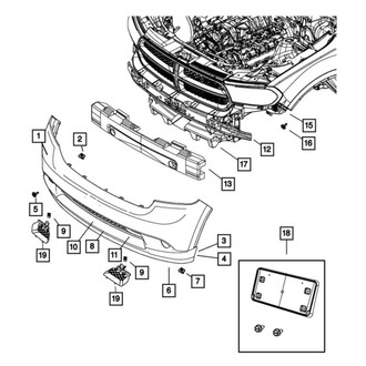Dodge OE - Front Right Lower Grille