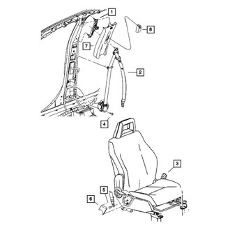 Mopar® - Front Passenger Side Outer Seat Belt