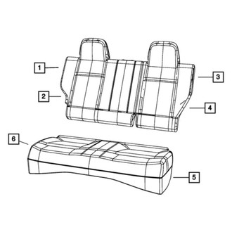 Jeep OE - Rear Right Seat Back Cushion Cover