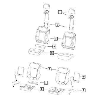 Dodge OE - Front Right Seat Cover