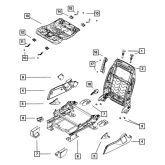Dodge OE - Front Right Inner Seat Frame Trim Panel