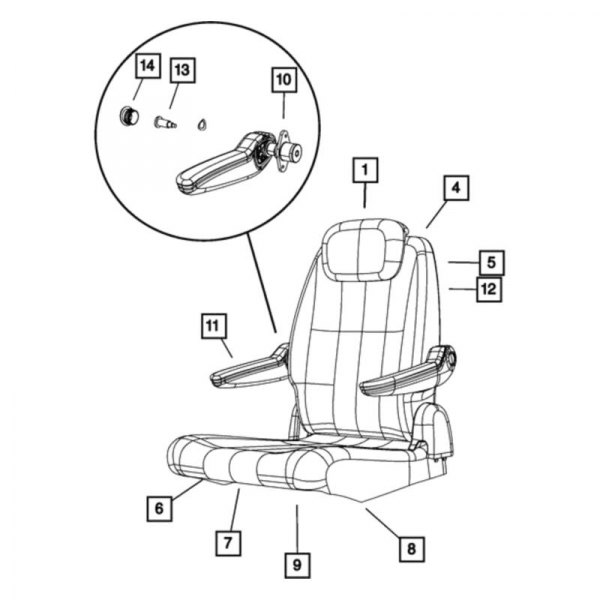 Mopar® - Second Row Headrest