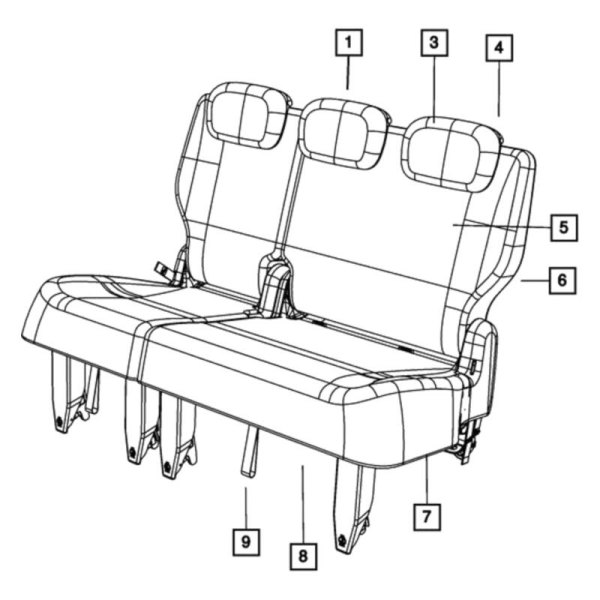 Mopar® - Rear Seat Cushion Cover