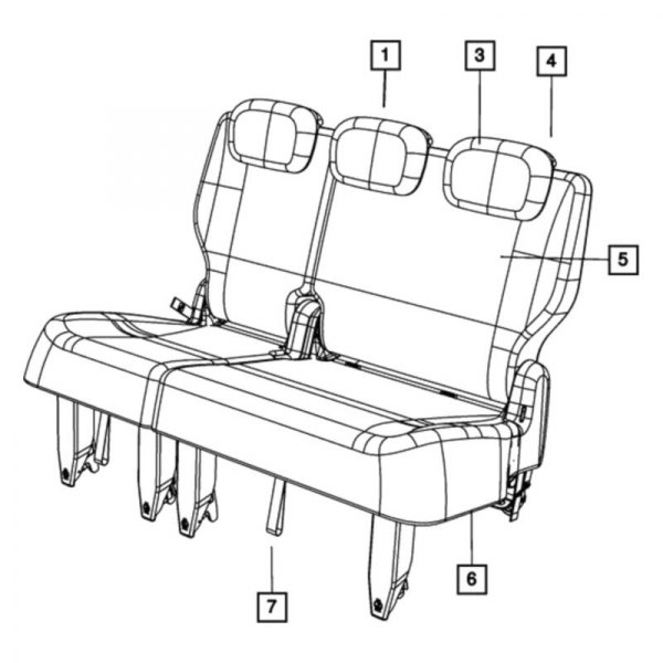 Mopar® - Rear Seat Cushion Cover And Foam