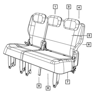 Dodge OE - Rear Right Seat Cover