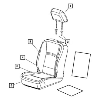 Dodge OE - Front Left Seat Back Cushion Cover