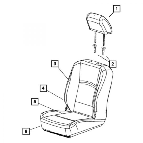 Mopar® - Front Passenger Side Seat Back Cover