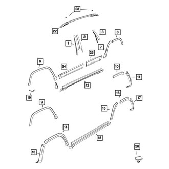 Mopar® - Wheel Flare Molding