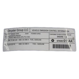 Dodge OE - Emission Label