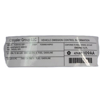 Dodge OE - Emission Label