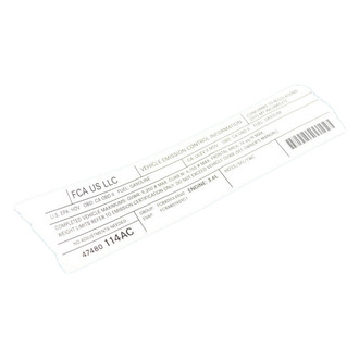 Mopar® - Vehicle Emission Control Information Label