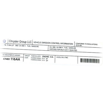 Ram OE - Emission Label