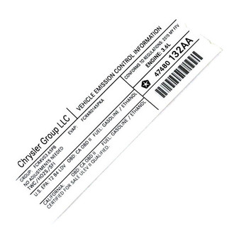 Dodge OE - Emission Label