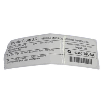 Dodge OE - Emission Label