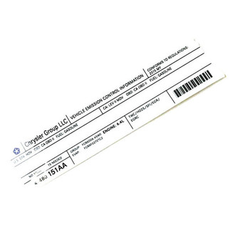 Mopar® - Vehicle Emission Control Information Label
