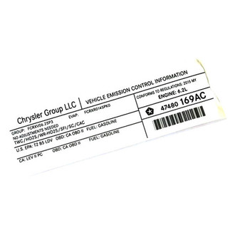 Dodge OE - Emission Label
